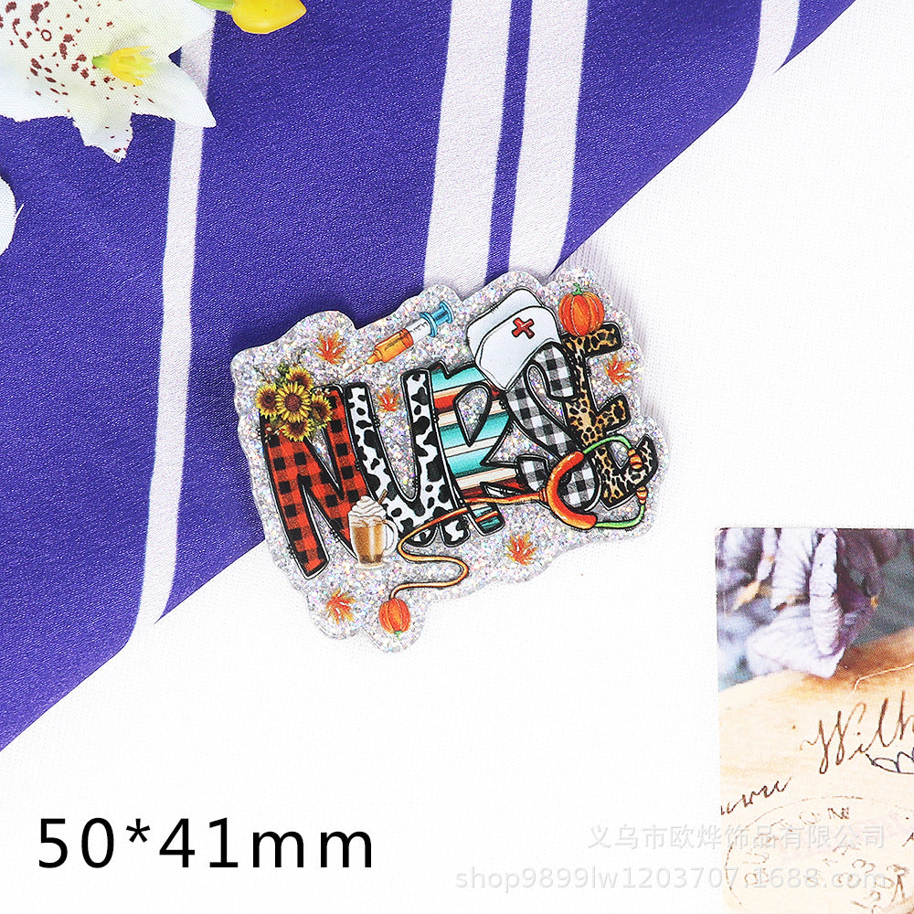 Wholesale 10pcs FlatBack Nurse Acrylic DIY Patch Accessories